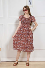 New Stylish Alpine Smocking Maxi Frock Model Nightgown for trendy Women's & Teenage Girl's (ASM)