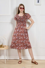 New Stylish Alpine Smocking Maxi Frock Model Nightgown for trendy Women's & Teenage Girl's (ASM)