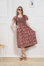 New Stylish Alpine Smocking Maxi Frock Model Nightgown for trendy Women's & Teenage Girl's (ASM)