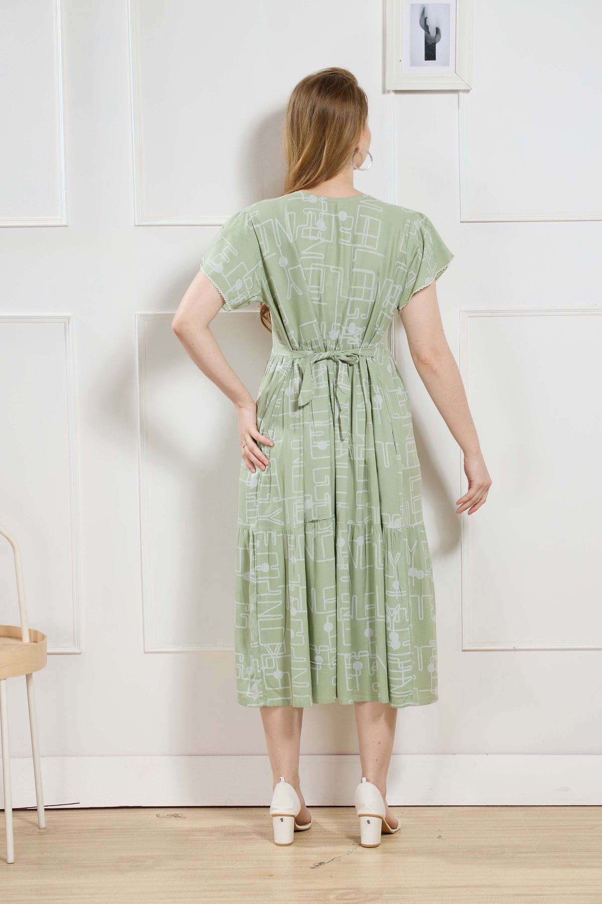 Rayon MAXI FROCK Model Nighties | Fancy Petal Sleeve | Fancy Neck & Side Pocket | Pleated Frock MAXI Style | Trendy Collection's for Stylish Women & Teenage Girl (FSF)