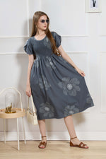 New Stylish Alpine Smocking Maxi Frock Model Nightgown for trendy Women's & Teenage Girl's (ASM)