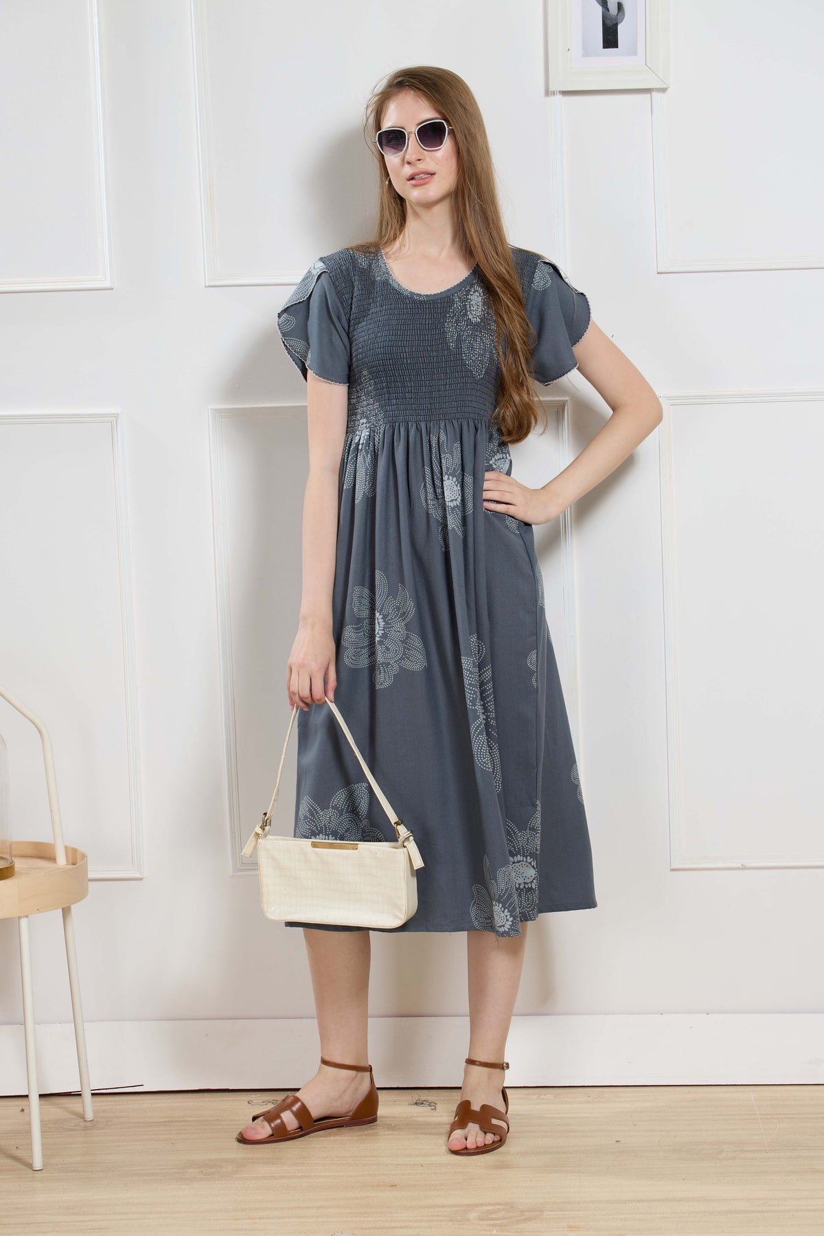 New Stylish Alpine Smocking Maxi Frock Model Nightgown for trendy Women's & Teenage Girl's (ASM)