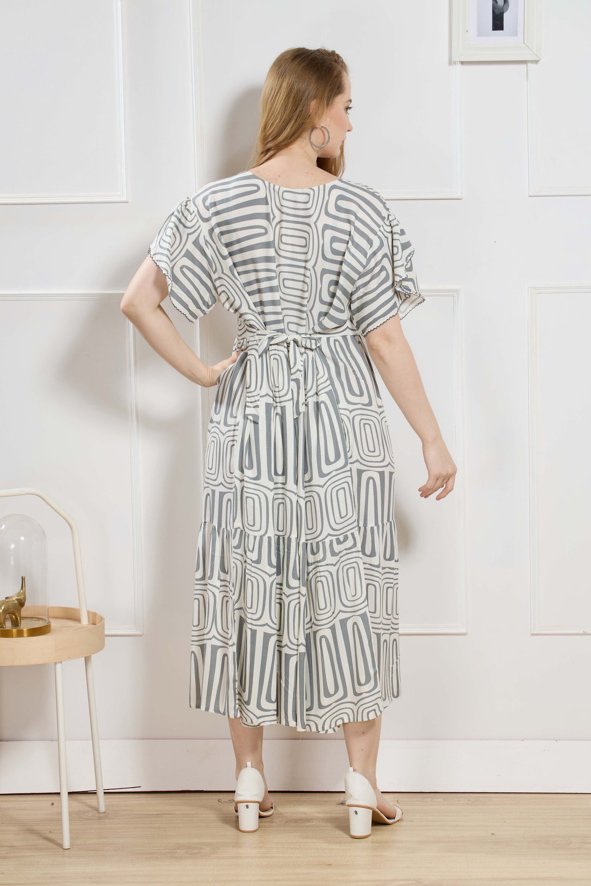 Rayon MAXI FROCK Model Nighties | Fancy Petal Sleeve | Fancy Neck & Side Pocket | Pleated Frock MAXI Style | Trendy Collection's for Stylish Women & Teenage Girl (FSF)