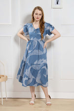 Rayon MAXI FROCK Model Nighties | Fancy Petal Sleeve | Fancy Neck & Side Pocket | Pleated Frock MAXI Style | Trendy Collection's for Stylish Women & Teenage Girl (FSF)