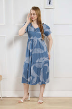 Rayon MAXI FROCK Model Nighties | Fancy Petal Sleeve | Fancy Neck & Side Pocket | Pleated Frock MAXI Style | Trendy Collection's for Stylish Women & Teenage Girl (FSF)