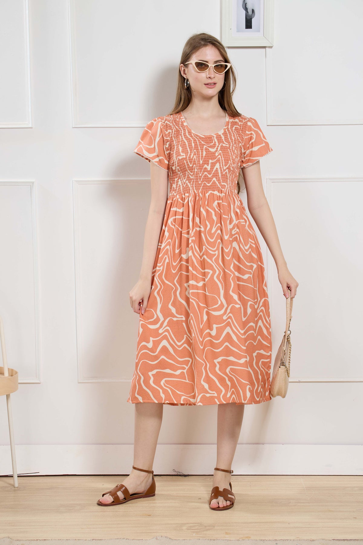 New Stylish Alpine Smocking Maxi Frock Model Nightgown for trendy Women's & Teenage Girl's (ASM)