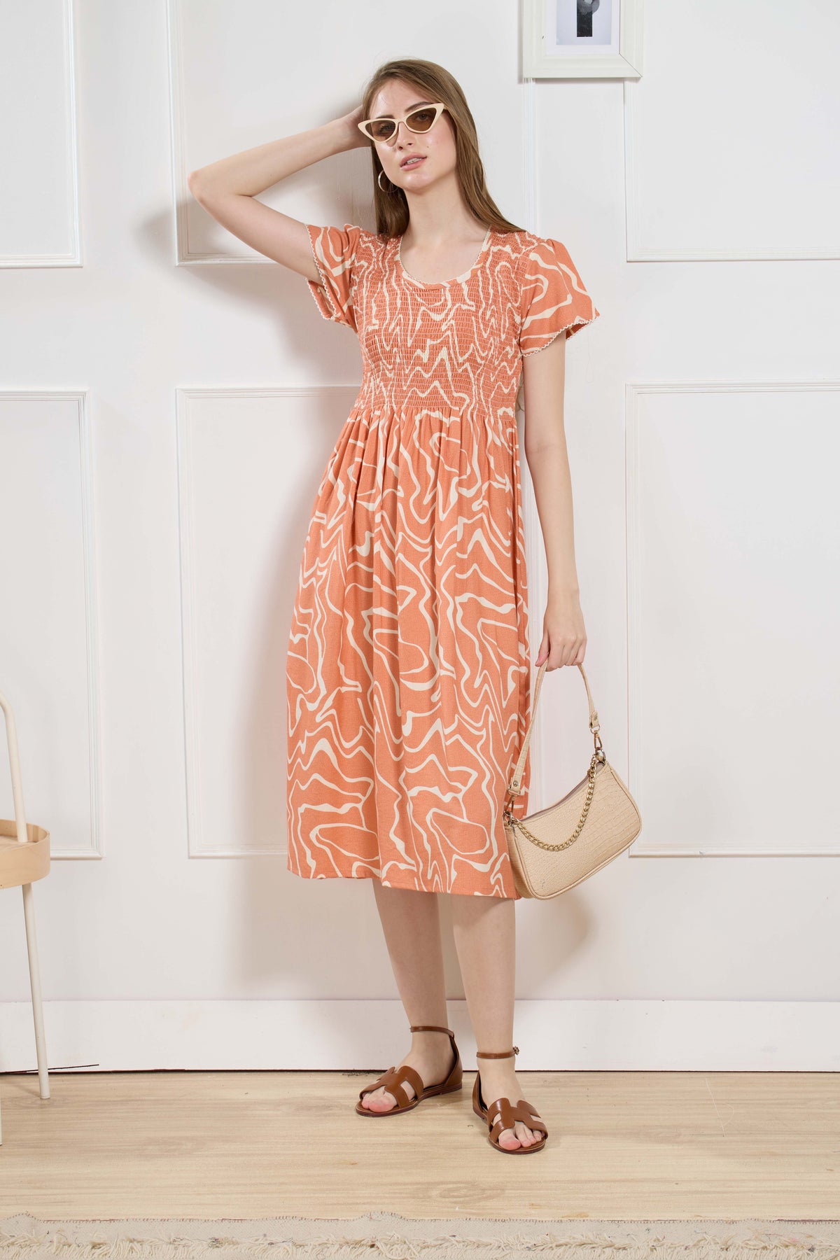 New Stylish Alpine Smocking Maxi Frock Model Nightgown for trendy Women's & Teenage Girl's (ASM)