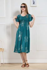 New Stylish Alpine Smocking Maxi Frock Model Nightgown for trendy Women's & Teenage Girl's (ASM)