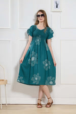 New Stylish Alpine Smocking Maxi Frock Model Nightgown for trendy Women's & Teenage Girl's (ASM)