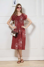 New Stylish Alpine Smocking Maxi Frock Model Nightgown for trendy Women's & Teenage Girl's (ASM)