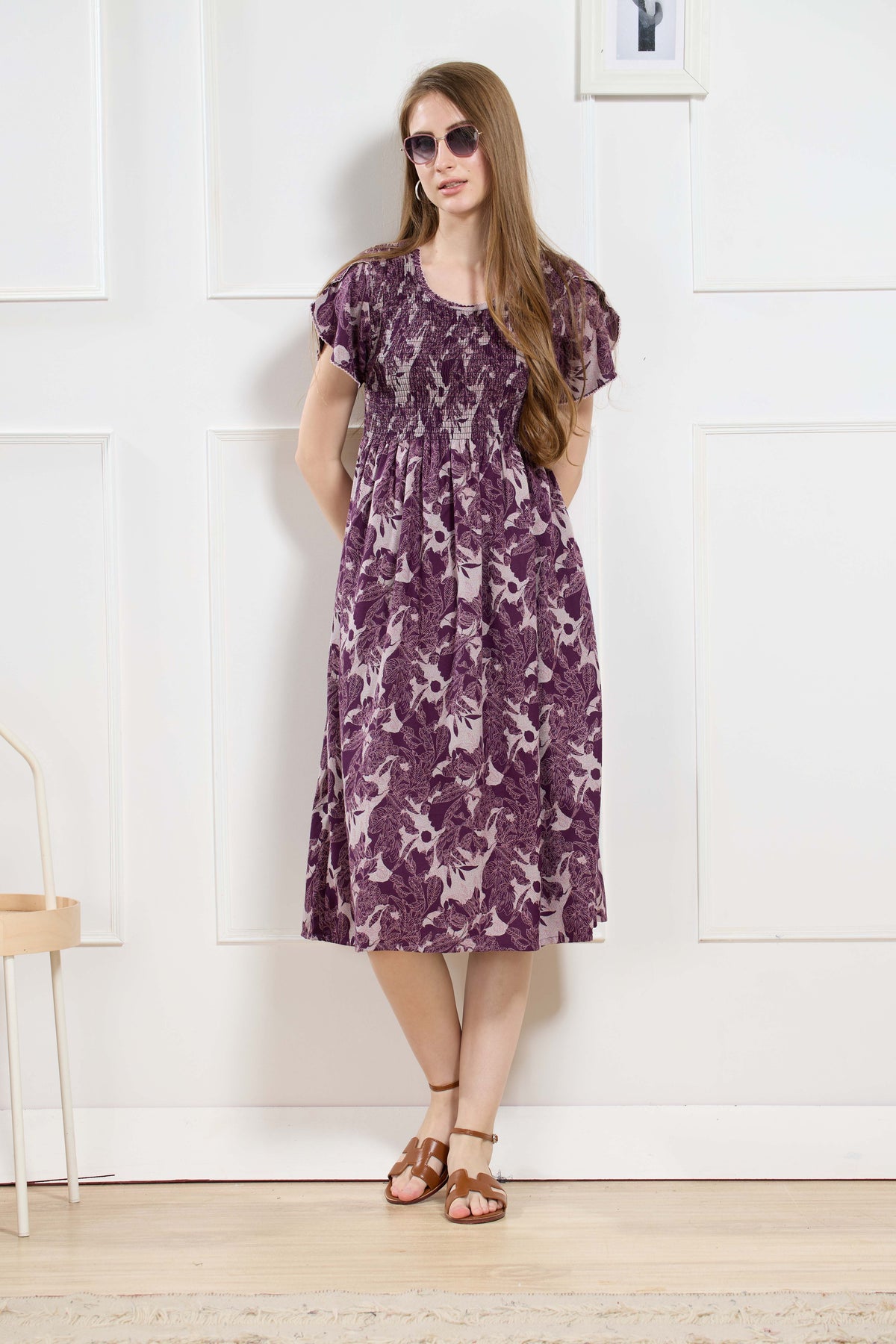 New Stylish Alpine Smocking Maxi Frock Model Nightgown for trendy Women's & Teenage Girl's (ASM)