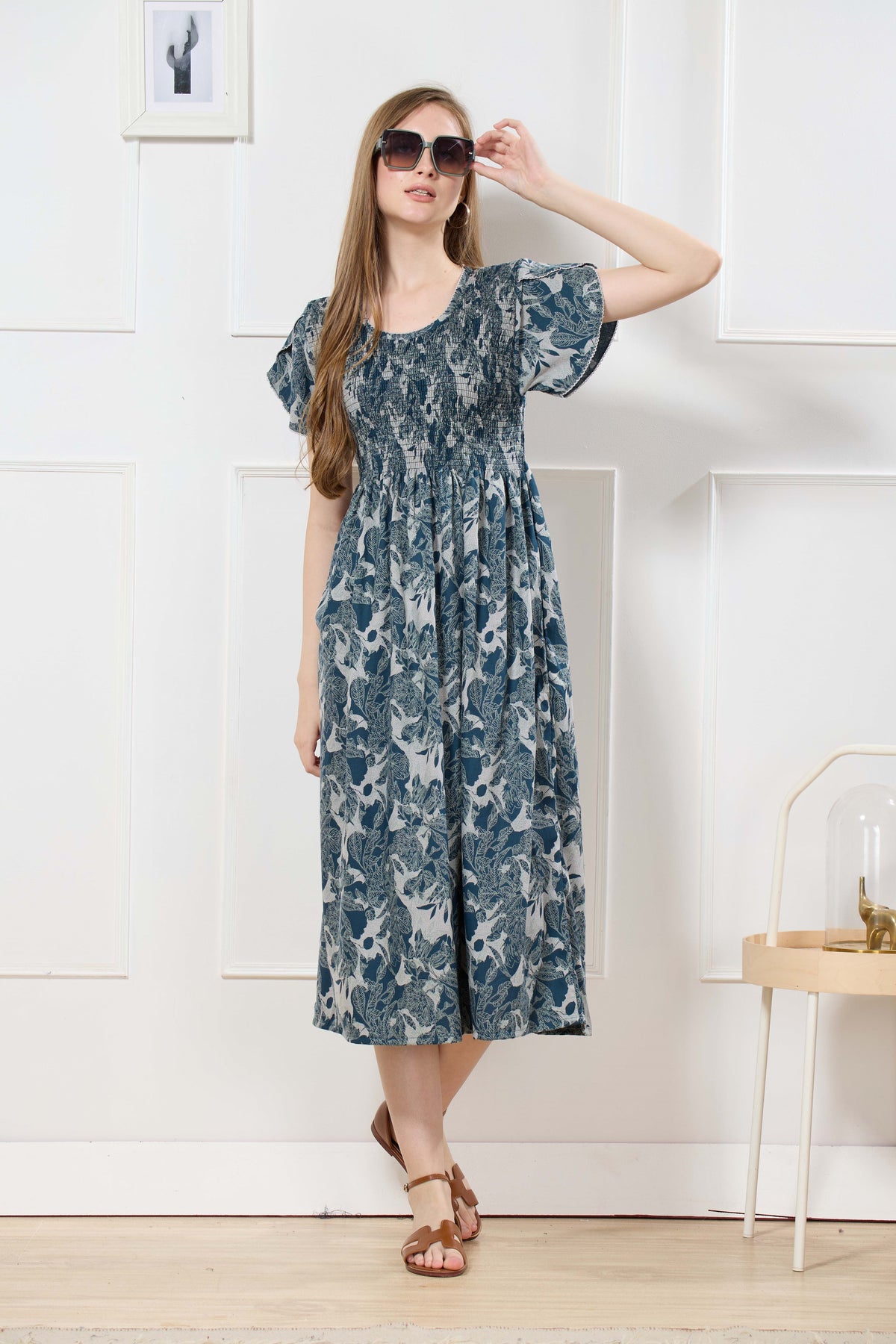 New Stylish Alpine Smocking Maxi Frock Model Nightgown for trendy Women's & Teenage Girl's (ASM)