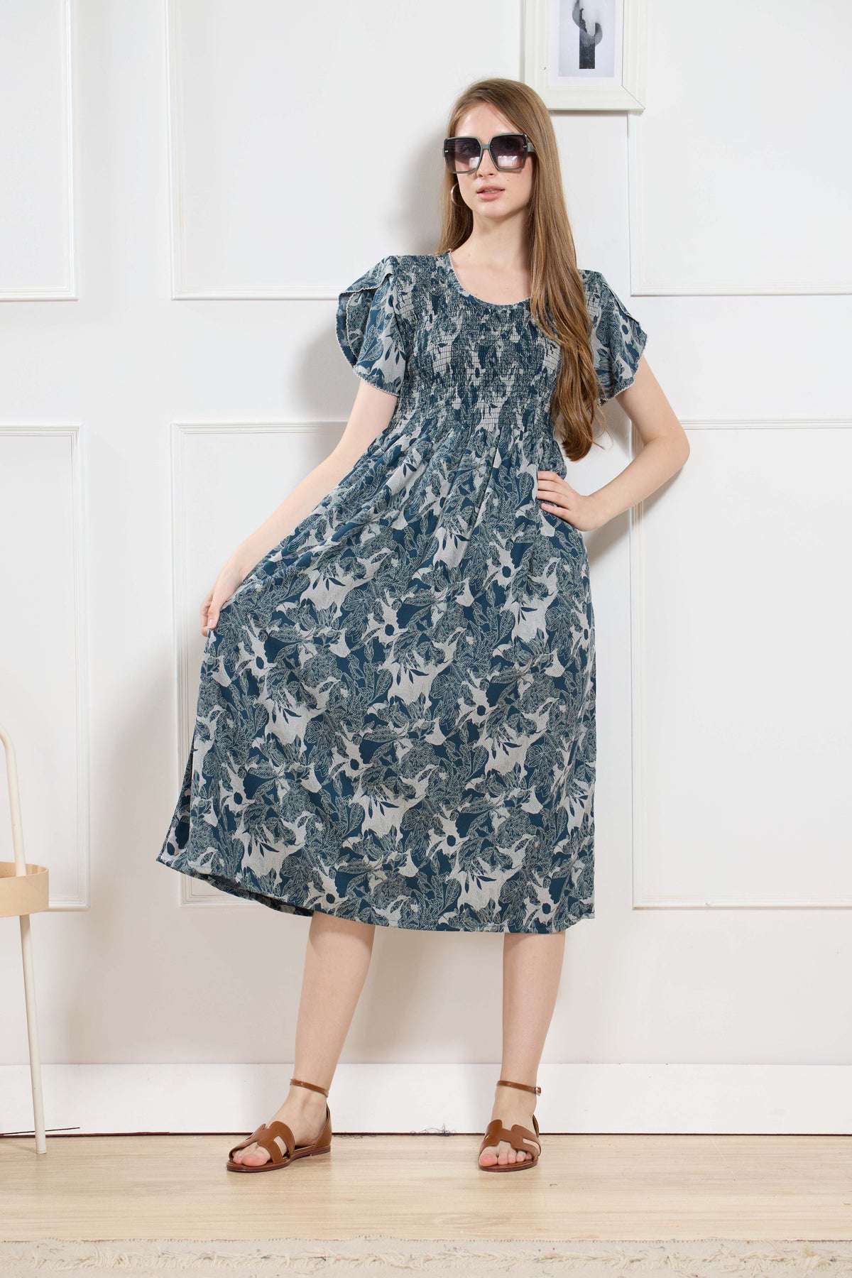 New Stylish Alpine Smocking Maxi Frock Model Nightgown for trendy Women's & Teenage Girl's (ASM)