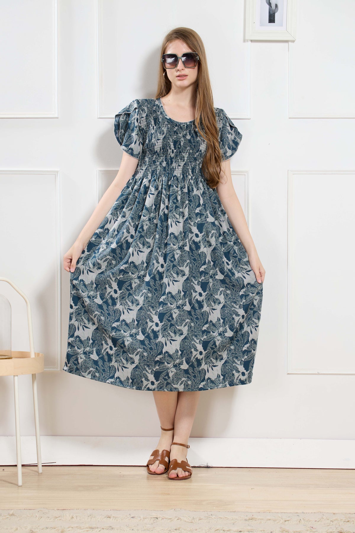 New Stylish Alpine Smocking Maxi Frock Model Nightgown for trendy Women's & Teenage Girl's (ASM)