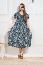 New Stylish Alpine Smocking Maxi Frock Model Nightgown for trendy Women's & Teenage Girl's (ASM)