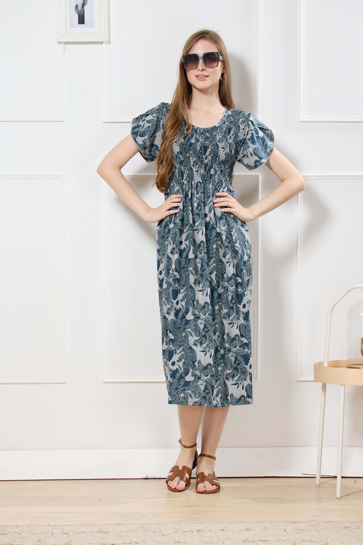 New Stylish Alpine Smocking Maxi Frock Model Nightgown for trendy Women's & Teenage Girl's (ASM)