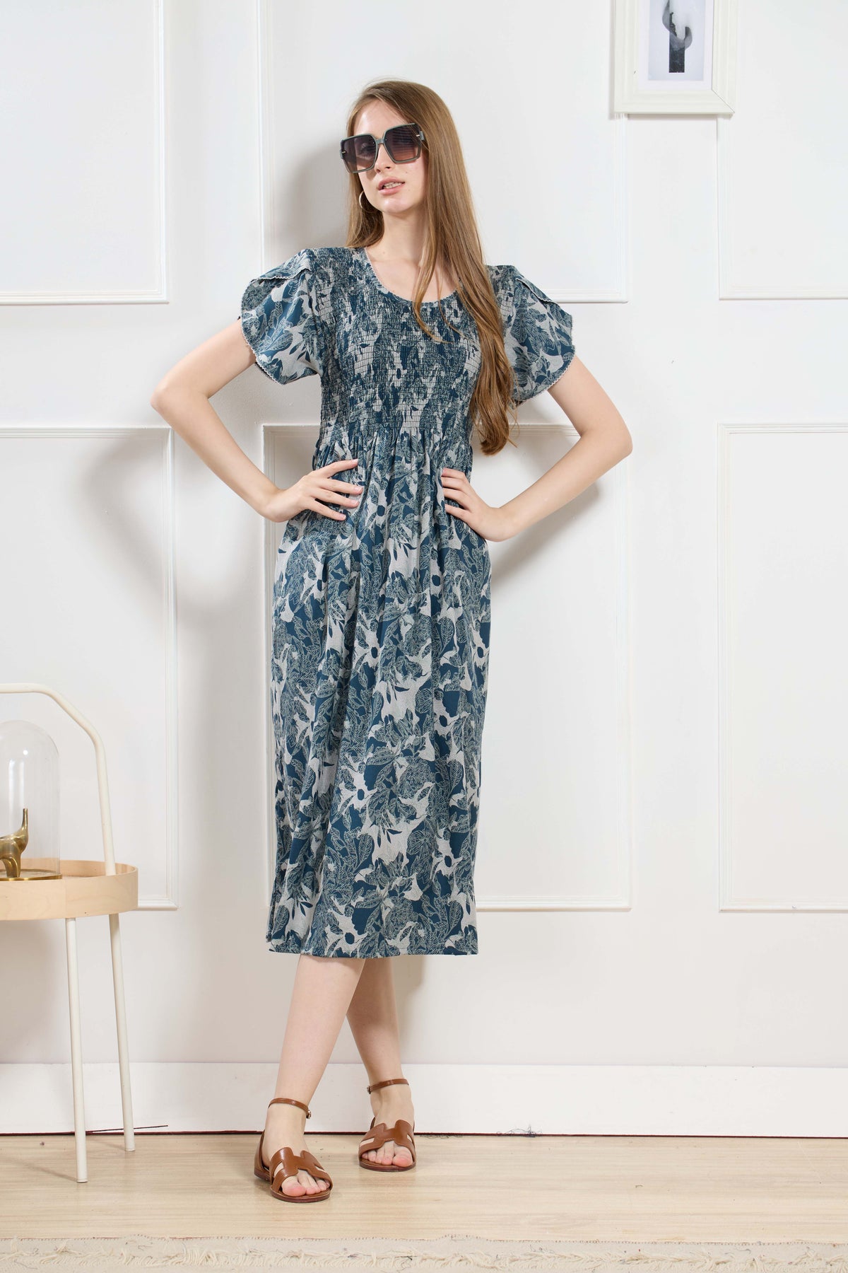 New Stylish Alpine Smocking Maxi Frock Model Nightgown for trendy Women's & Teenage Girl's (ASM)