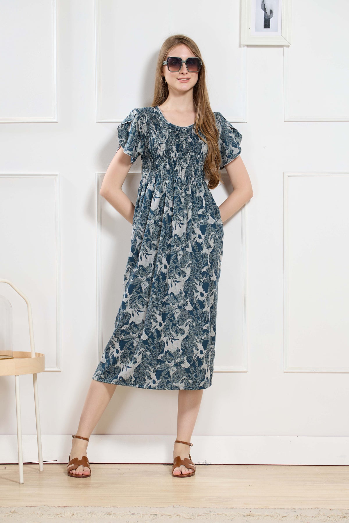 New Stylish Alpine Smocking Maxi Frock Model Nightgown for trendy Women's & Teenage Girl's (ASM)