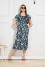 New Stylish Alpine Smocking Maxi Frock Model Nightgown for trendy Women's & Teenage Girl's (ASM)