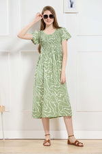 New Stylish Alpine Smocking Maxi Frock Model Nightgown for trendy Women's & Teenage Girl's (ASM)