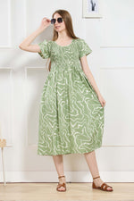 New Stylish Alpine Smocking Maxi Frock Model Nightgown for trendy Women's & Teenage Girl's (ASM)