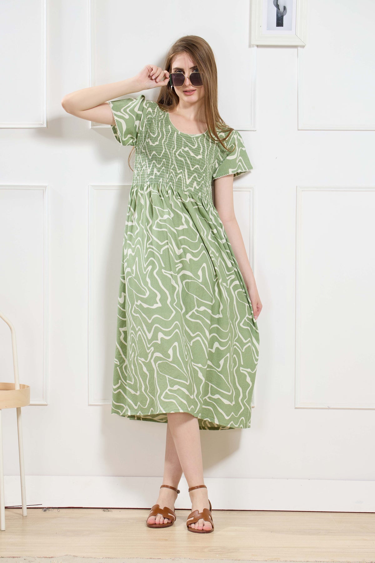 New Stylish Alpine Smocking Maxi Frock Model Nightgown for trendy Women's & Teenage Girl's (ASM)