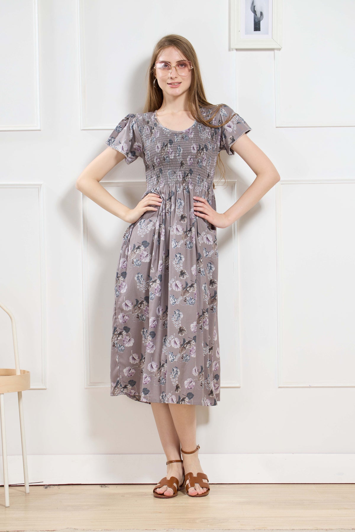New Stylish Alpine Smocking Maxi Frock Model Nightgown for trendy Women's & Teenage Girl's (ASM)