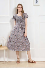 New Stylish Alpine Smocking Maxi Frock Model Nightgown for trendy Women's & Teenage Girl's (ASM)