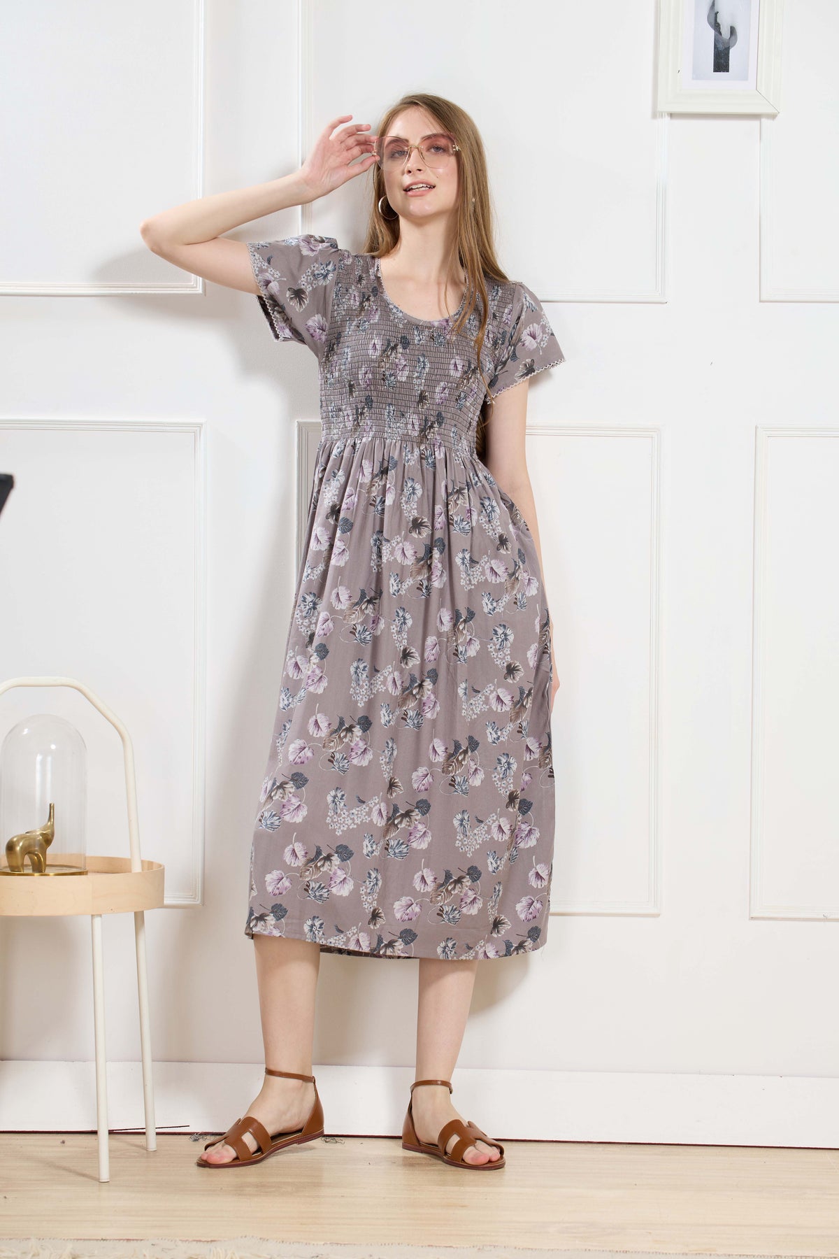 New Stylish Alpine Smocking Maxi Frock Model Nightgown for trendy Women's & Teenage Girl's (ASM)