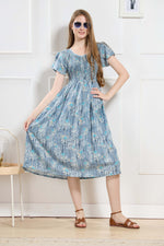New Stylish Alpine Smocking Maxi Frock Model Nightgown for trendy Women's & Teenage Girl's (ASM)