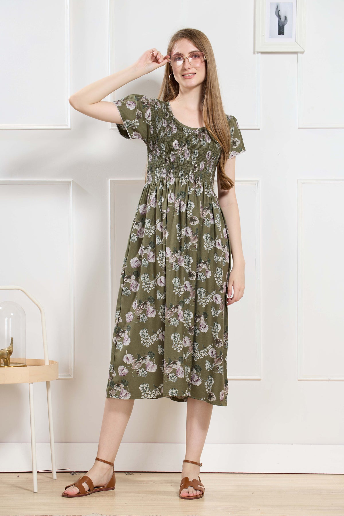 New Stylish Alpine Smocking Maxi Frock Model Nightgown for trendy Women's & Teenage Girl's (ASM)
