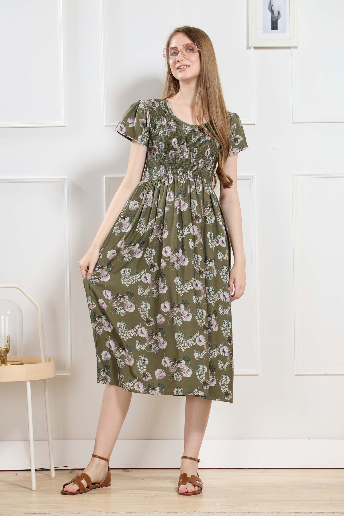 New Stylish Alpine Smocking Maxi Frock Model Nightgown for trendy Women's & Teenage Girl's (ASM)