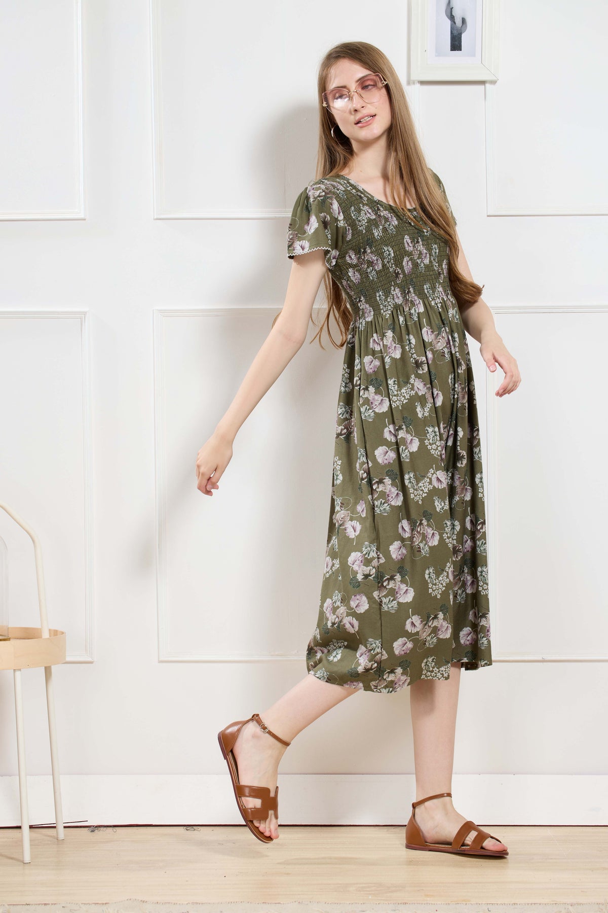 New Stylish Alpine Smocking Maxi Frock Model Nightgown for trendy Women's & Teenage Girl's (ASM)