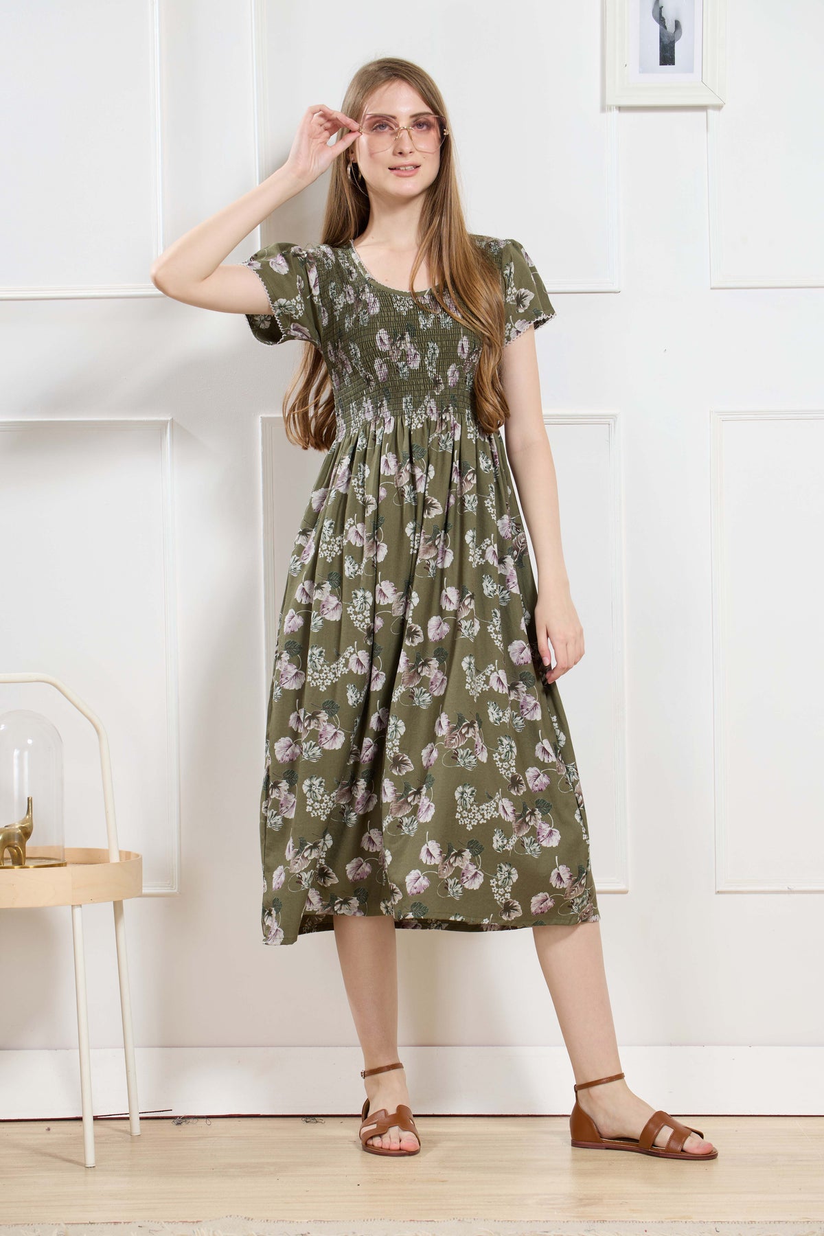 New Stylish Alpine Smocking Maxi Frock Model Nightgown for trendy Women's & Teenage Girl's (ASM)