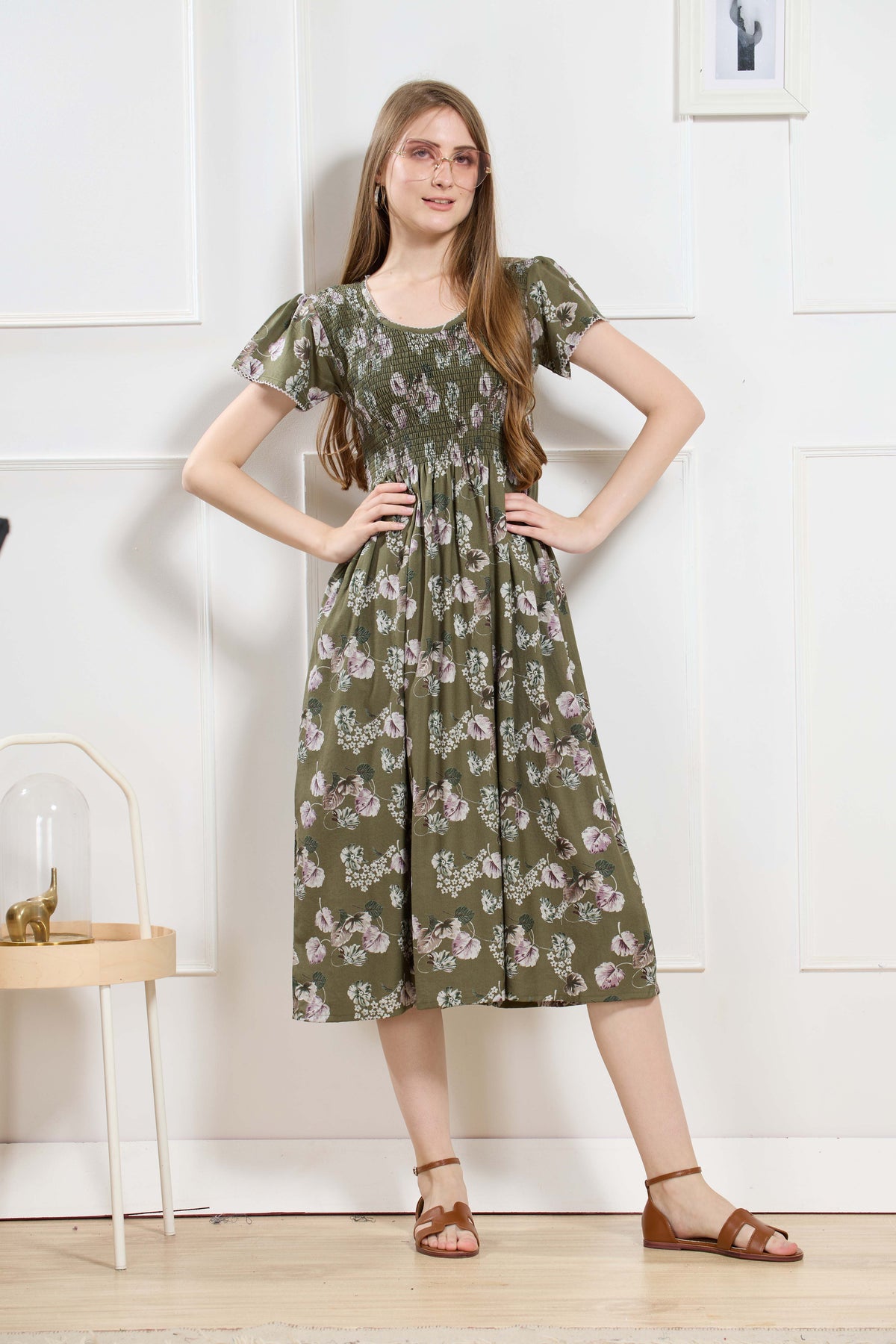 New Stylish Alpine Smocking Maxi Frock Model Nightgown for trendy Women's & Teenage Girl's (ASM)