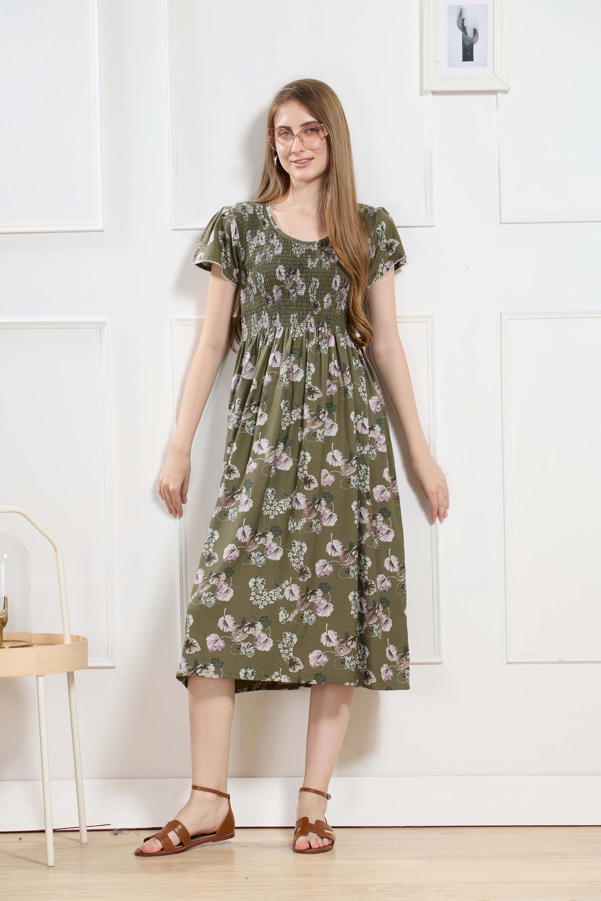 New Stylish Alpine Smocking Maxi Frock Model Nightgown for trendy Women's & Teenage Girl's (ASM)