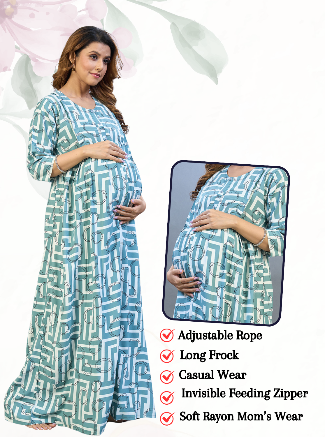 Buy Rayon Maternity Nighties Online