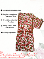 Cotton FROCK Model Casual Wear Nighties | Stylish Pleated Frock Style | Multipurpose Nighties | Pregnancy Wear | Pleated Model | Stylish Nighties for Stylish Women (PWC)