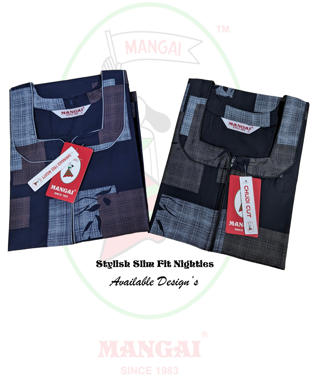 MANGAI New Arrivals Regular Fit Cotton Nighties - All Over Printed Stylish Nightwear for Stylish Women | Beautiful Nighties for Stylish Women's | Shrinkage Free Nighties | New CHUDI Cut Model