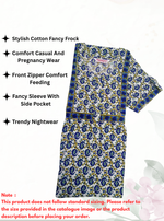 Cotton FROCK Model Casual Wear Nighties | Stylish Pleated Frock Style | Multipurpose Nighties | Pregnancy Wear | Pleated Model | Stylish Nighties for Stylish Women (PWC)
