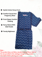 Cotton FROCK Model Casual Wear Nighties | Stylish Pleated Frock Style | Multipurpose Nighties | Pregnancy Wear | Pleated Model | Stylish Nighties for Stylish Women (PWC)
