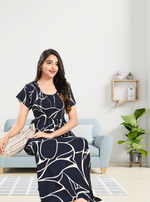 MANGAI RAYON Smocking Nighty | Beautiful Pleated Design | Side Pocket | Stylish Nighty for Trendy Women's | Your Perfect Nightwear Collection's (SRN)
