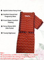 Cotton FROCK Model Casual Wear Nighties | Stylish Pleated Frock Style | Multipurpose Nighties | Pregnancy Wear | Pleated Model | Stylish Nighties for Stylish Women (PWC)