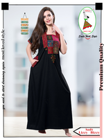 MANGAI Premium KARACHI Embroidery Nighties | Beautiful Embroidery Design's | Branded Quality | Half Sleeve | Regular Model | Stylish Nightdress for Women (KEM)