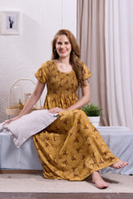 New Smocking Nighty | Stretchable Elastic Type | Beautiful Pleated Model | Side Pocket | Stylish Nighty for Stylish Women's (OM-RAH)