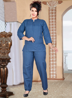 New MANGAI Stylish Cotton Night Suits for all Stylish Women's | Long Sleeve with Size Pocket Beautiful all Over Printed Elastic Waist Top & Bottom Cord Set your Perfect Nightwear Companion (MCNS)