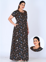 MANGAI Premium Cotton Printed Nighties- All Over Printed Stylish Nightwear for Stylish Women | Updated Collection's(LDM)