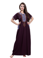 MANGAI Premium KARACHI Embroidery Nighties | Beautiful Embroidery Design's | Branded Quality | Half Sleeve | Regular Model | Stylish Nightdress for Women (KEM)