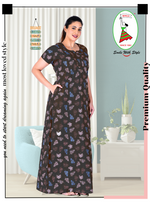 MANGAI Premium Cotton Printed Nighties- All Over Printed Stylish Nightwear for Stylish Women | Updated Collection's(LDM)