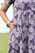 MANGAI New Alpine 3 Layer Frock for Women | Stylish Double Layer Sleeve Nighty with Fancy Neck | Back Tie Rope & Side Pocket | Flared Bottom Full Length Modern Nightwear (AFK)